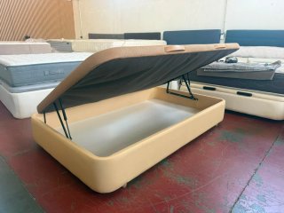Base Cama Tapizada + Colchón Flex 120x190