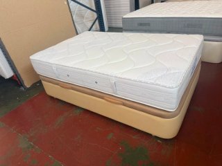 Base Cama Tapizada + Colchón Flex 120x190