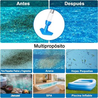 POOLYPOLY Limpiafondos Eléctrico 3 en 1 90 minutos