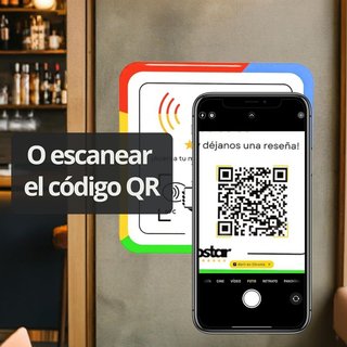 TAPSTAR Placa Google NFC QR Acrílico