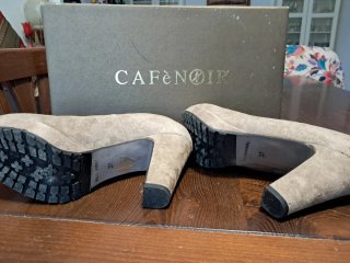 Décolleté Cafènoir tortora scamosciate
