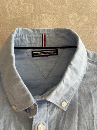 Camicia Tommy Hilfiger Uomo Azzurra Oxford - Tagli