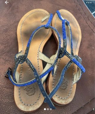 Sandalias Maliparmi Talla 38 Azul/Plata
