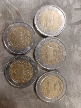 Monedas de dos euros.