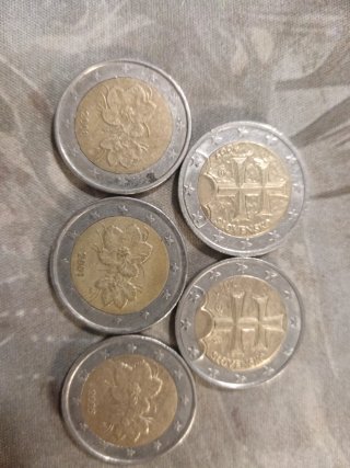 Monedas de dos euros.