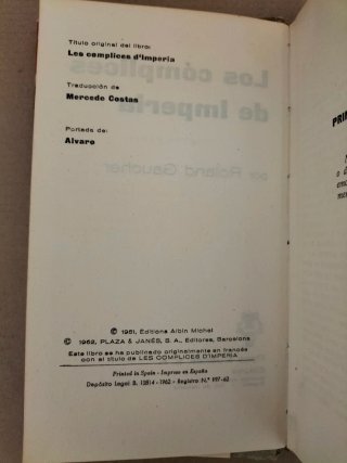 Los cómplices de Imperia. Libro