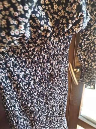 Vestito donna fantasia pois elastico