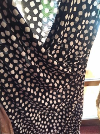 Vestito donna fantasia pois elastico
