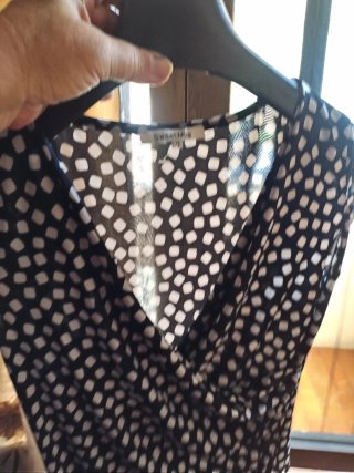 Vestito donna fantasia pois elastico