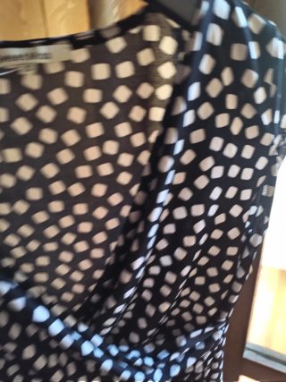 Vestito donna fantasia pois elastico