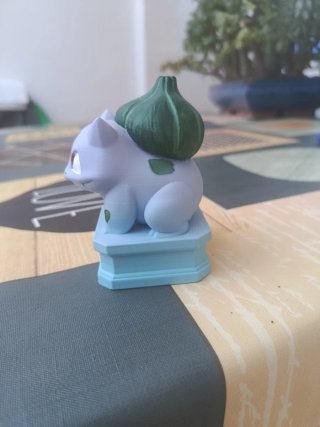 Figura Pokémon Bulbasaur 3D pintada 9 cm