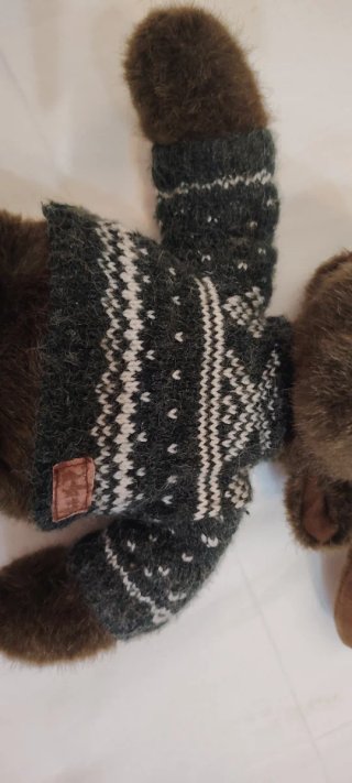 Peluche alce maglione natalizio