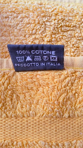 Coppia Asciugamani Anticoli Cotone GialloArancio