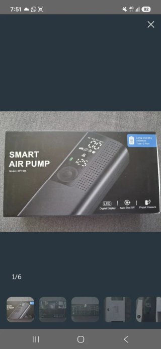 Inflador Eléctrico Portátil Smart Air Pump BP198