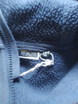 Sudadera con cremallera azul y amarilla