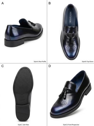 Scarpe uomo eleganti mocassino 42 blu
