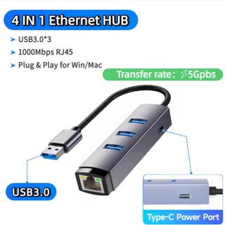 Hub USB-C 65W HDMI Ethernet USB 3.0 OTG