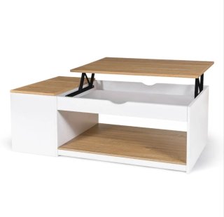 Mesa de centro con arcón de madera