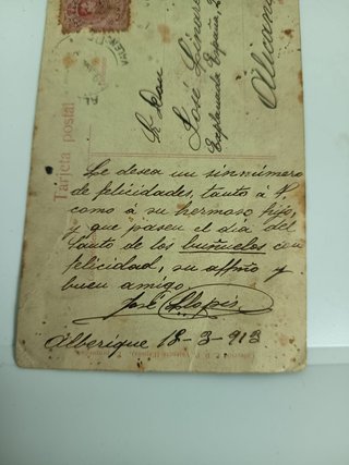 Tarjeta Postal Antigua Valencia Alameda 1918