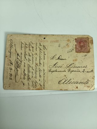 Tarjeta Postal Antigua Valencia Alameda 1918