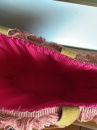Borsa paglia e pelle multicolor