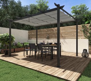 Pérgola de aluminio exterior Naterial Omega