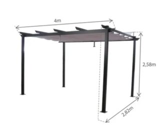 Pérgola de aluminio exterior Naterial Omega