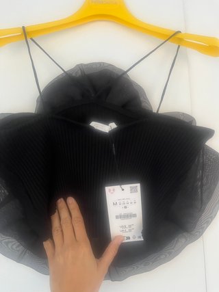 Top Zara Negro Talla M
