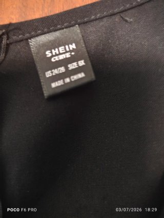 Vestido Talla Grande Negro Estampado Hojas