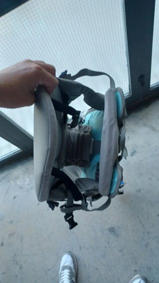 Mochila Portabebés Trekking Gris/Turquesa