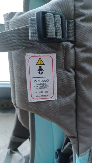 Mochila Portabebés Trekking Gris/Turquesa