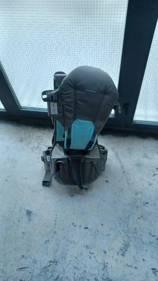 Mochila Portabebés Trekking Gris/Turquesa