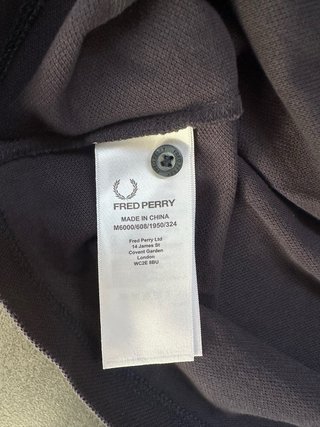 Polo Fred Perry Negro Talla S Original
