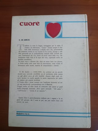 Libro da Collezione 'Cuore' A.De Amicis
