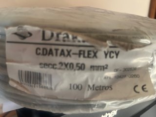 Cable C.DATAX-FLEX YCY 2x0,50 mm² 100m