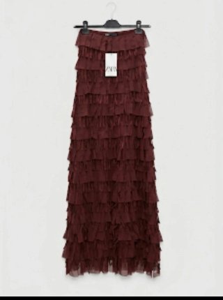 Vestito lungo Zara rosso