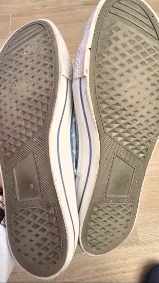 Zapatillas tipo Converse azul flores T40