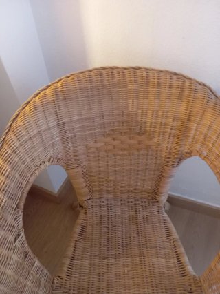 Sillón de mimbre