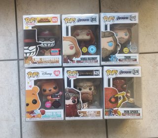 Lotto 6 Funko Pop! Marvel, Disney, MHA, LOTR