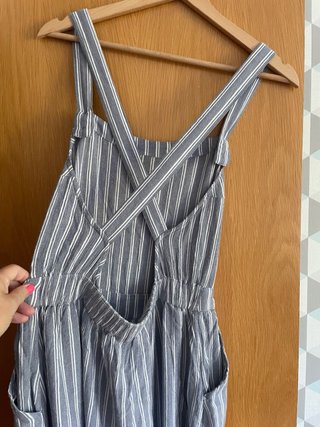 Vestido Peto Roxy Rayas Azul Blanco