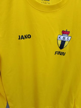 Maglia JAKO calcio gialla K.B.S. Finn tg 11/12 a