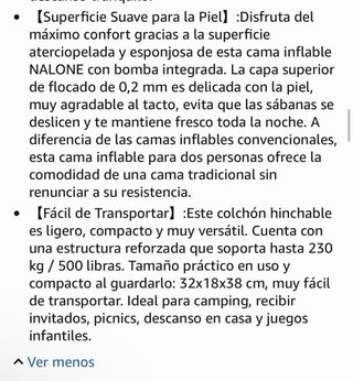 Colchón Hinchable Individual Nalone con Inflador
