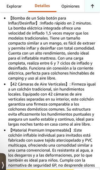 Colchón Hinchable Individual Nalone con Inflador