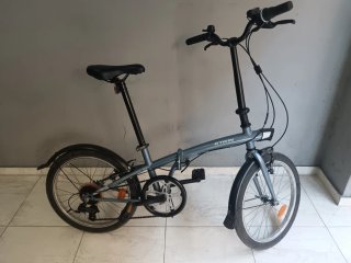 Bici Plegable 20 6V Gris B'TWIN