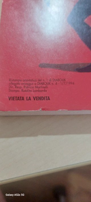 Diabolik n 1 Ristampa originale del 1994