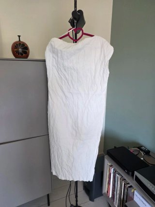 Abito Zara effetto stropicciato bianco