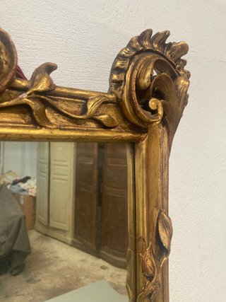 Espejo antiguo madera dorado