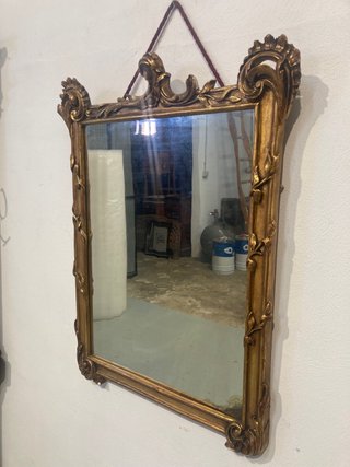 Espejo antiguo madera dorado