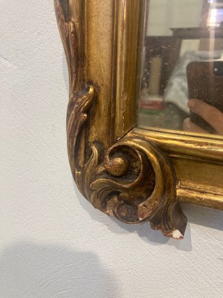 Espejo antiguo madera dorado