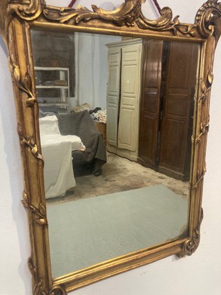 Espejo antiguo madera dorado